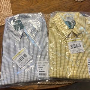 Two L.L. Bean long sleeve dress shirts extra large tags and still in the plastic